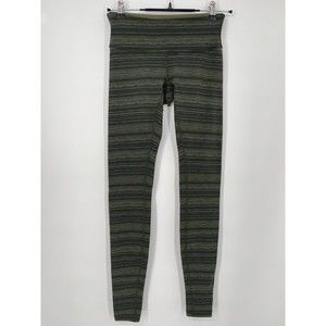 Lululemon‎ Wunder Under Pant III size 4 Cyber Stripe Gator Green Black Legging